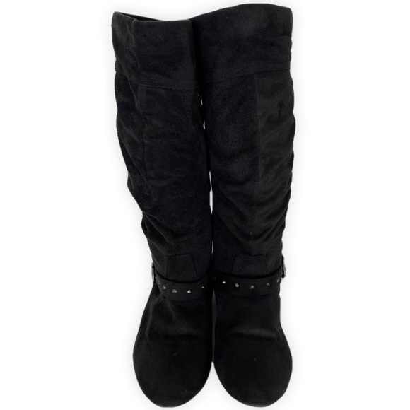 Women’s Black Mid-Calf Suede Boots Sizes 7 & 8 Available - Picture 8 of 8